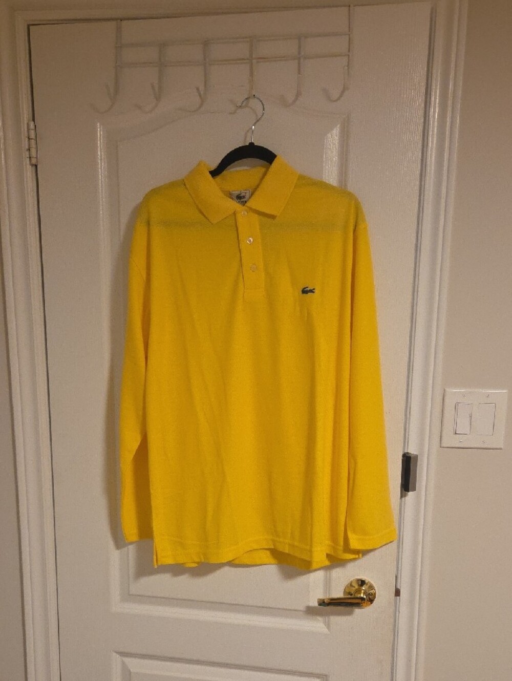 Lacoste Men’s Bright Yellow Long Sleeve Polo Sweater